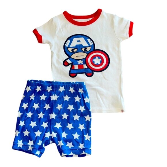 babyGap | Marvel Captain America Shortie PJ Set, 4 - Picture 2 of 7
